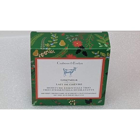 Crabtree & Evelyn Goatmilk Moisture Essentials Trio Hand Therapy & Soap Gift Set - Picture 1 of 2